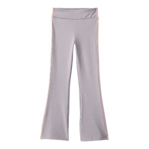 Carters Girls Flare‎ Pants Gray Pink Stripe Athletic Stretch Leggings Size 10